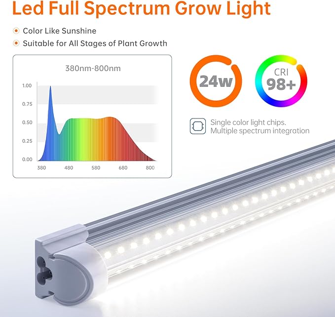 Indoor Greenhouse with Grow Light, Mini Green house with 4 Pack T8 Full Spectrum Plant Lights with Timer, Plant Shelf with Tent for Indoor Plant, Seed Starting, Seed Tray, 29.5"x13.8"x59"