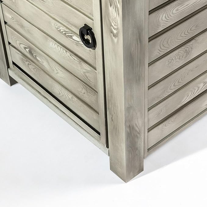 54'' Rectangle Steel Propane Fire Pit Table for Outdoor Home Garden Backyard Fireplace, Wood-Like Grain, Grey