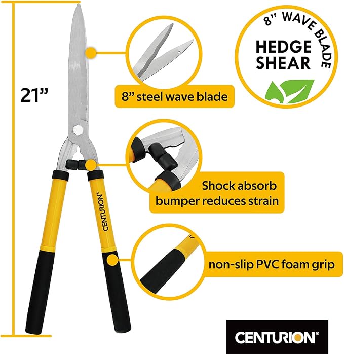 Centurion 1222 3-Piece Lopper, Hedge Shear & Pruner Combo Set, Heavy Duty Tree, Shrub & Bush Care Kit for Lawn, Garden & Yard, Ideal for Indoor & Outdoor Gardening, Branch Cutting & Plant Trimming