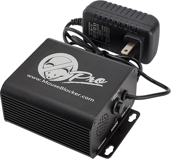 Prox 120V Plug-in Ultrasonic Mouse and Rodent Deterrent with Dual Strobing LEDs for Your Vehicle
