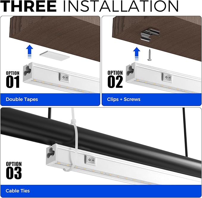 Barrina T5 Grow Lights for Indoor Plants, 5000K Full Spectrum, 1FT LED Growing Lamp, Plant Light Strip, for Seed Starting, Vegetables, Plug and Play, 4-Pack