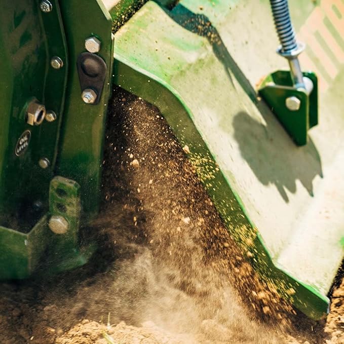 Titan Attachments 3 Point 72" Rotary Tiller Attachment, Fits Cat 1 Tractors, Green Finish, PTO Driven Cultivator with a 540 RPM Gearbox, Replaceable Tines, Aerates Ground Soil