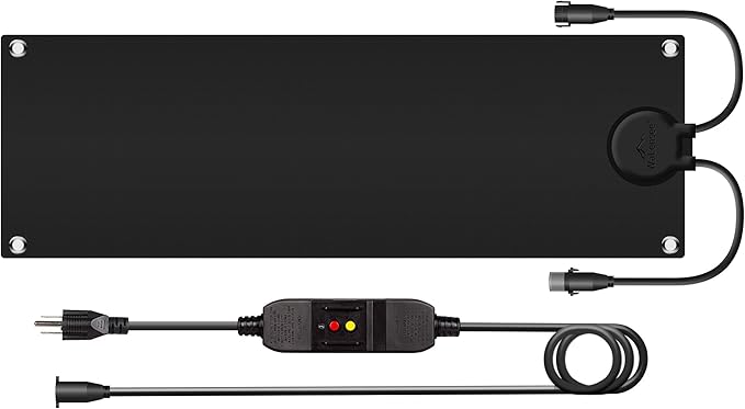 Walensee Snow Melting Mats for Stairs, 10" x 30" Graphene Heated Outdoor Mats with Plug, No-Slip Rubber Snow Heating Mats, 3 in/h Speed, Ice Melts Pads for Winter Sidewalks, Steps, Decks Snow Removal