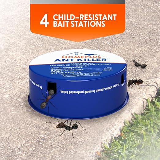 Homeplus™ Ant Killer AB, Metal Bait Station, Ants Killer for House, Ant Traps Indoor & Outdoor, 12 Pack