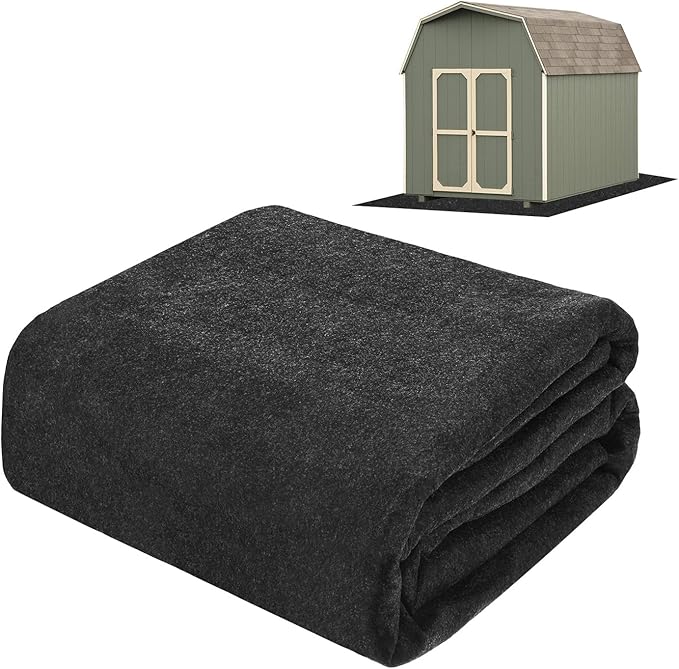 Outdoor Storage Shed Mat, 7.5x7.5 FT Waterproof Small Shed Flooring Mat for Patio Furniture Floor Protecting from Wear/Liquid/Dust/Oil, Non-Slip Carport Pad [Grey]