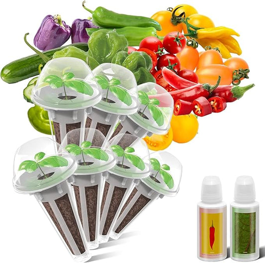 inbloom Salsa Seed Pod Kit for Aerogarden Hydroponics Growing System Kit, 7-Pods (350+ Seeds Included Cherry Tomato, Pepper & Cucumber), Grow Anything Hydroponic Supply for IDoo Ahopegarden