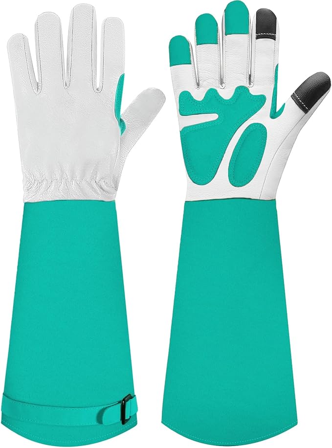 Long-Gardening-Gloves for Women/Men - Thorn Proof Rose Pruning Gloves Heavy Duty Gauntlet-L