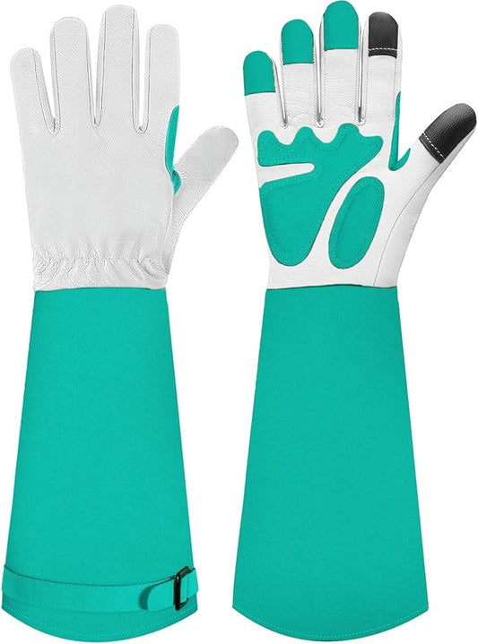 Long-Gardening-Gloves for Women/Men - Thorn Proof Rose Pruning Gloves Heavy Duty Gauntlet-S