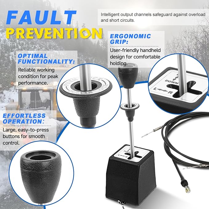Snowplow Handheld Controller Fit for Western Snowplow, SAM 1314000 | Fisher 56018 | A5795, Straight Blade Plows, 6 Pin Plug Hand Held Controller