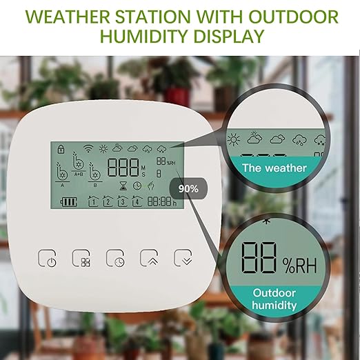 Drip Irrigation System, 2 Pumps for Zone Watering, Programmable Weekly Timer, 20 Adjustable Drippers & 35FT Tubing, Automatic Garden Watering Kit for Lawn/Greenhouse.44D