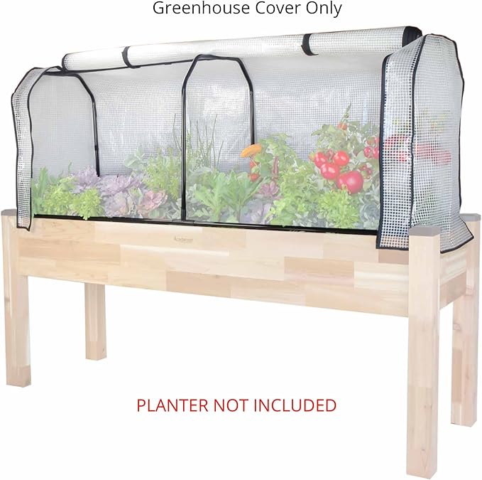 CedarCraft Greenhouse Cover 21" W x 67”L x 24" H - Provides The Perfect microclimate for Your Plants. Includes Frame & Cover. Planter NOT Included.