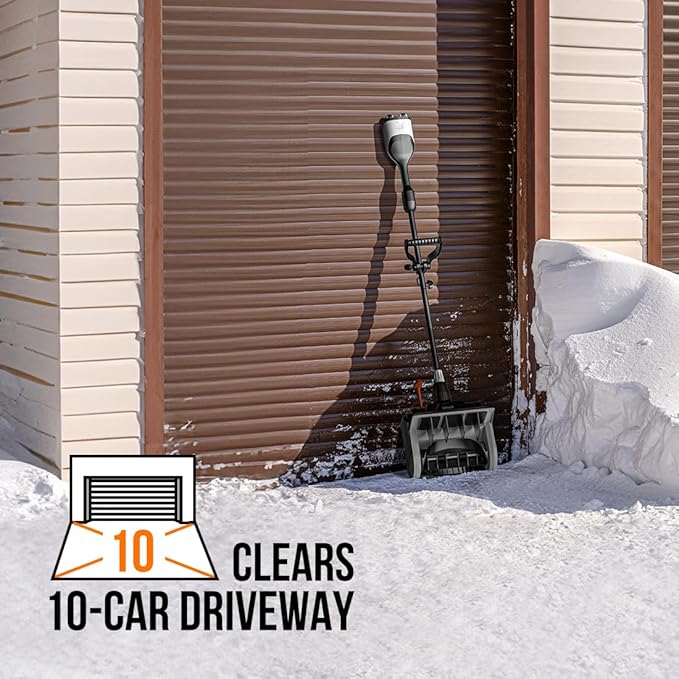 Litheli Cordless Snow Shovel, 13-Inch Battery Powered Snow Blower, Electric Brushless Snow Thrower with Direction Chute& Auxiliary Handle