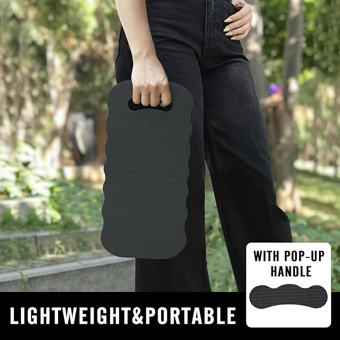 Thick Kneeling Pad 2 Pack, Waterproof, Comfortable Garden Kneeling Pads Stain Resistant, Multi-Functional Kneeler Pad for Gardening, Baby Bath, Yoga, Praying and Exercise (Black)