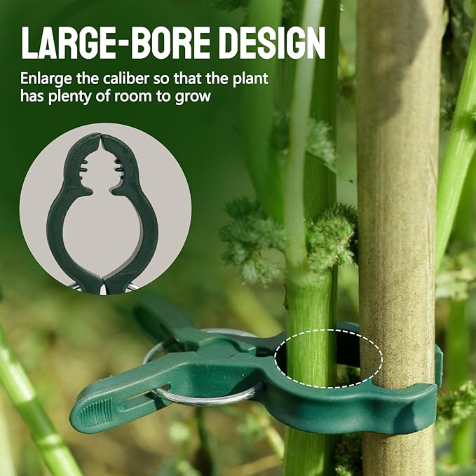 20 Pcs Plant Clips, 2 Sizes Trellis Clips In One Pack, Gentle Flower Plant Clamps For Supporting Climbing Plants, Plant Support Clips For Gardening Help Stems Vine Grow Straight Upright