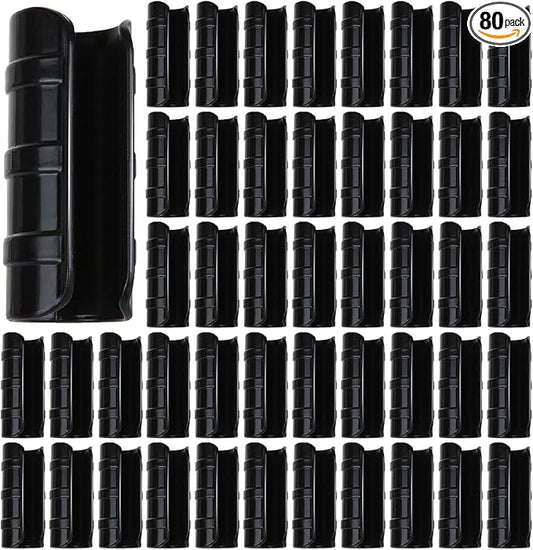 80PCS 1 inch Greenhouse Clips Black Greenhouse Clamps Black Plastic Clamps Garden Buildings Tube Clips for PVC Pipe Greenhouse Films, Sunshade Nets, Shelters, Farming, Gardening