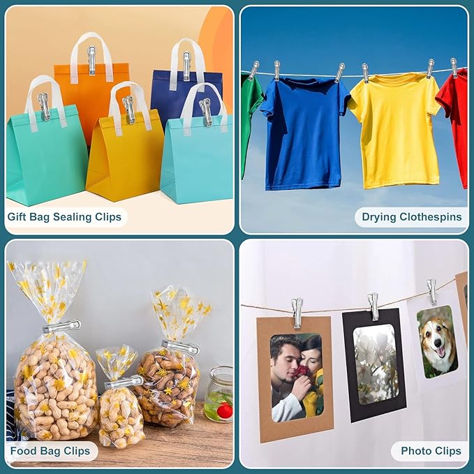 36 Pcs Garden Clips, Greenhouse Clamps, Stainless Steel Greenhouse Clips for Netting, Heavy Duty Row Cover Clips with a Strong Grip for Shade Cloth or Plant Cover on Gardening Hoops