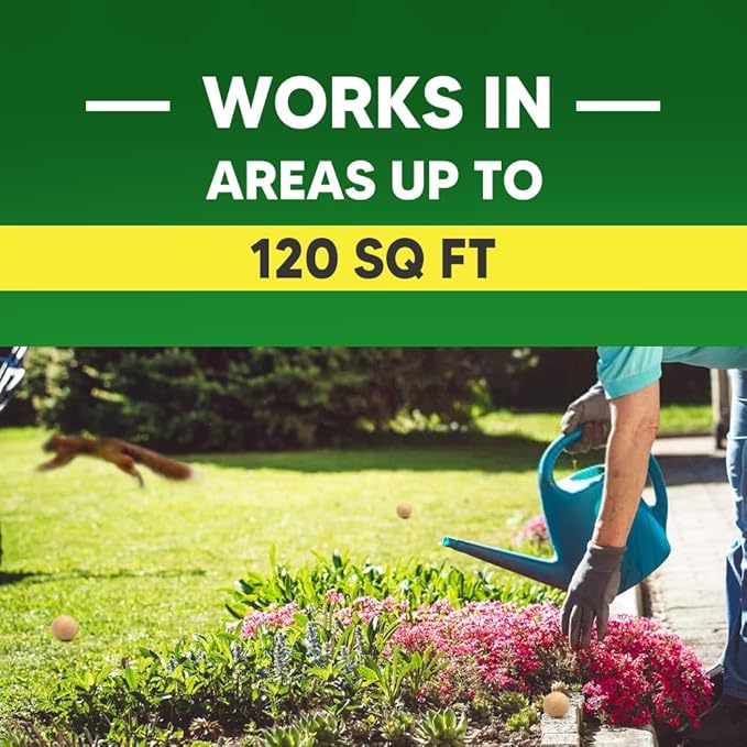 Squirrel Repellent Outdoor, Chipmunk Repellent for Attic/Garden/Bird Feeder/Yard/Car, Squirrels Deterrent, Keep Chipmunks Away, Safe Around People, Pets & Plants-8P