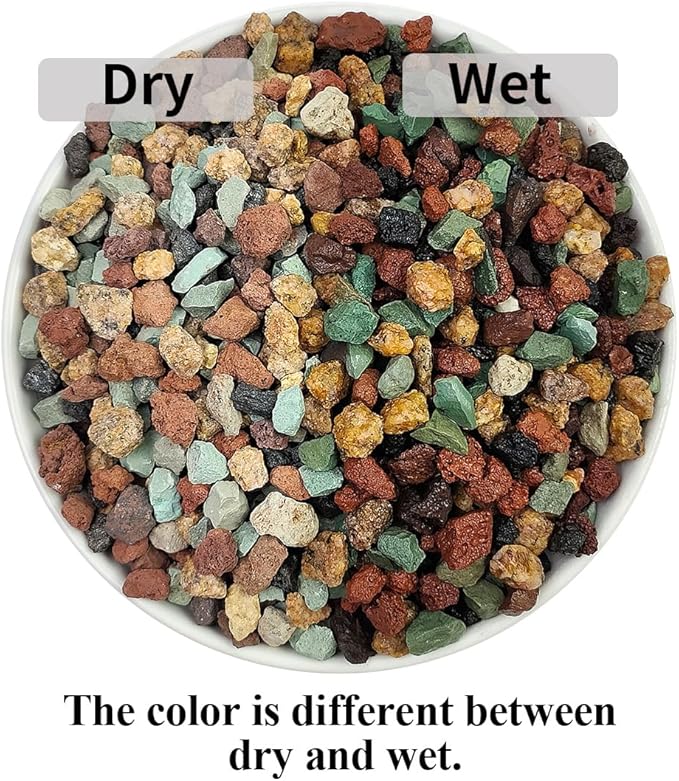 Succulent Cactus Soil Potting Mix Horticultural Lava Rocks Bonsai Soil for Indoor Plants Drainage Volcanic Rock for Terrarium Gardening Top Dressing 10lb