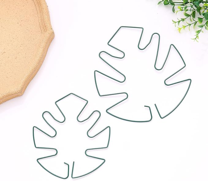 Spiritlele 5 Pcs Green Plant Stem Support Holder Set Monstera Plant Support Clamp Growth Accessories for Indoor Plants Big