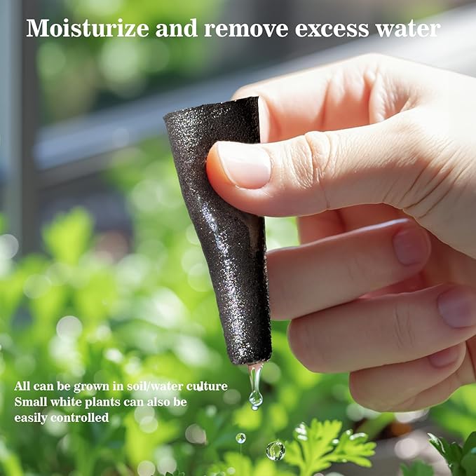 100 pcs Grow Sponges for Hydroponics Compatible with AeroGarden, Hydroponics Growing System Pods, General Hydroponics Rapid Rooter, Starter Plug for Seeds or Cuttings