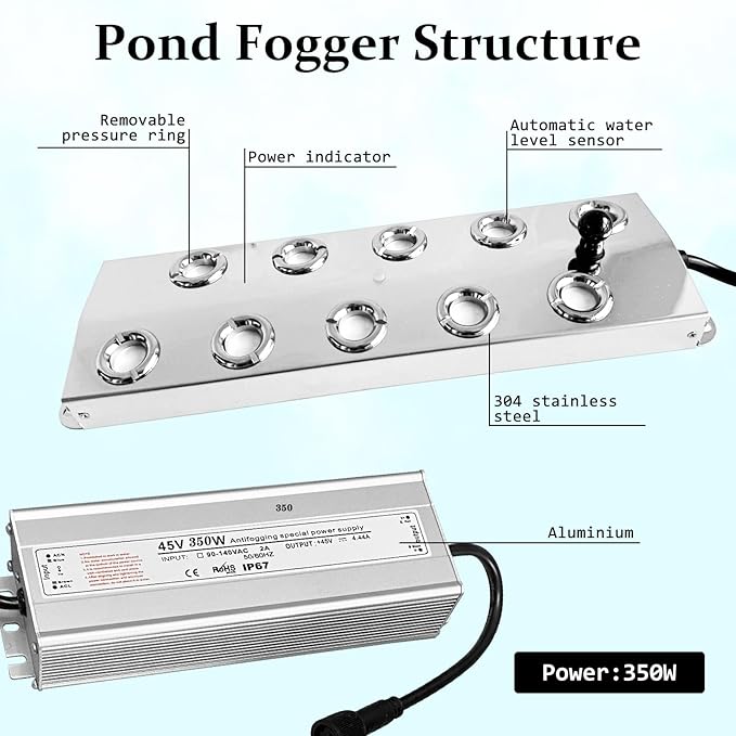 Ultrasonic Fogger 10 Head Ultrasonic Mist Maker,7000ml/H，350W Mist Maker Fogger,10 Head Ultrasonic Fogger Mist Maker,10 Head Ultrasonic Mist Maker fogger Ultrasonic Mister Fogger 10 Head Fogger