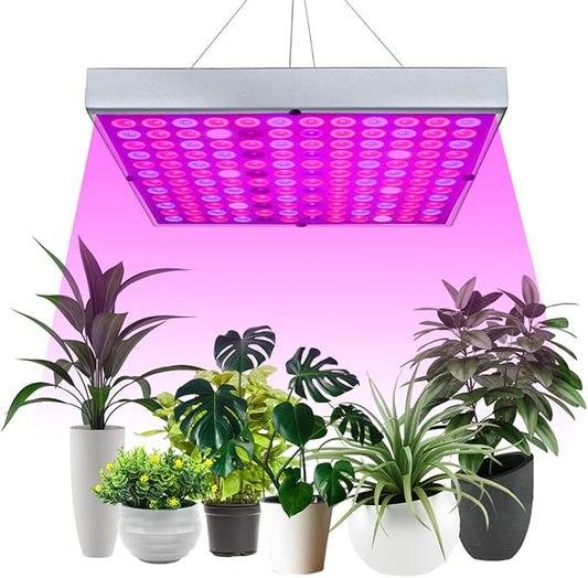 Juhefa LED Grow Lights, Full Spectrum Grow Lamp with IR & UV LED Plant Lights for Indoor Plants,Micro Greens, Clones, Succulents, Seedlings, Panel Size 9.9x9.9 inch