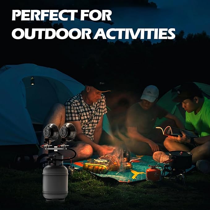 AgiiMan Propane Heater - 30000 BTU Portable Tent Heater, Camping Gas Heaters and Stove, Patio Heaters with Shut-off Valve and Tip-over Switch for Outdoor/Indoor Ice Fishing Hiking (Tanks Not Included)