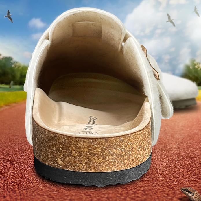 BULLIANT Comfort Clogs Slippers Sandals Nurse Work Shoes Unisex for Men Women with Cushioned Cork-Footbed