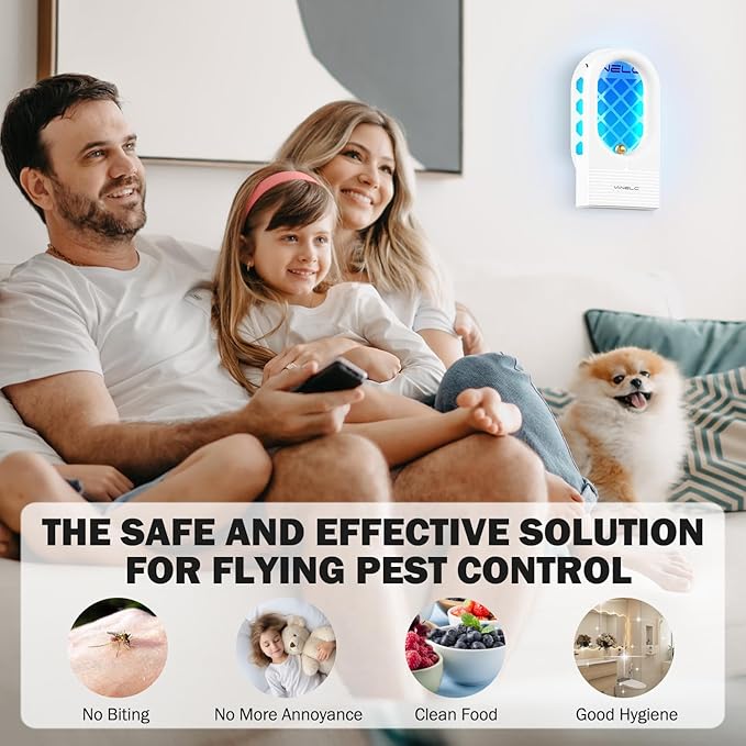 5 Pack Refills for Flying Insect Trap, Plug-in Bug Catcher Refills, Indoor Fly Trap for Moth, Gnat Killer Indoor, Bug Killer (Device Not Included)