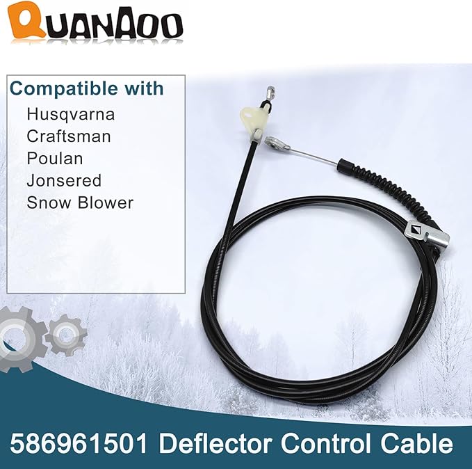 Deflector Control Cable 586961501 for Husqvarna Craftsman Poulan Jonsered Snowblower fits Husqvarna ST224 ST227P ST230P Snow Blower