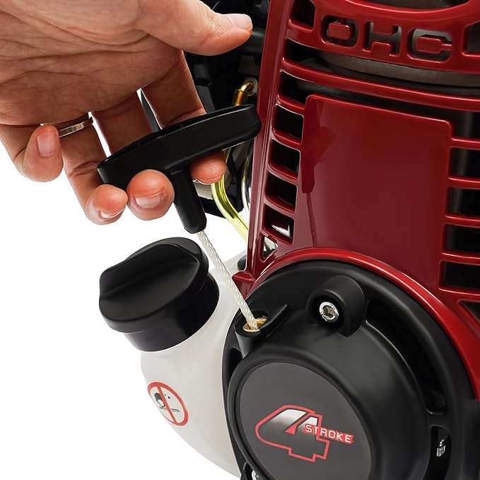 Gas Power Sweeper,31CC 1.4HP 4 Stroke Power Broom Sweeper Handheld Walk Behind Cleaning Driveway,Gas Powered Lawn Sweeper Snow Brush Sweeper for Park Lawn Sidewalk Outdoor