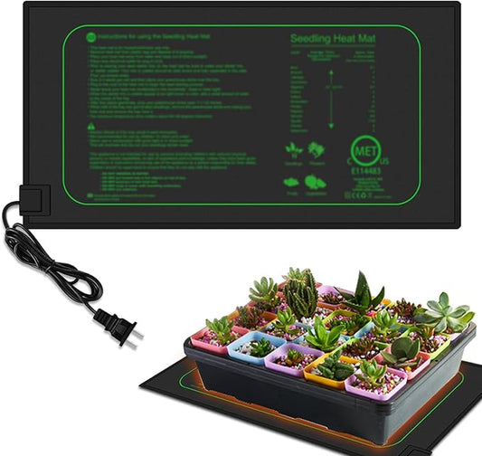 GYTF 21Watts Seedling Heat Mat - MET Standard Warm Hydroponic Heating Pad for Indoor Gardening, Durable Waterproof 10" x 20.75"