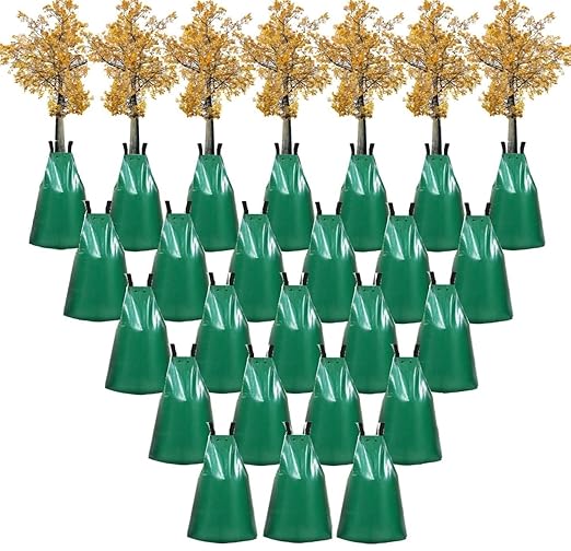 (25+1 Value Pack) 20 Gallon Tree Watering Bags, Heavy Duty and Slow Release Gator Bag for Trees, Premium PVC Plant Drip Irrigation Bags,5-8 Hours Releasing Time,Reusable