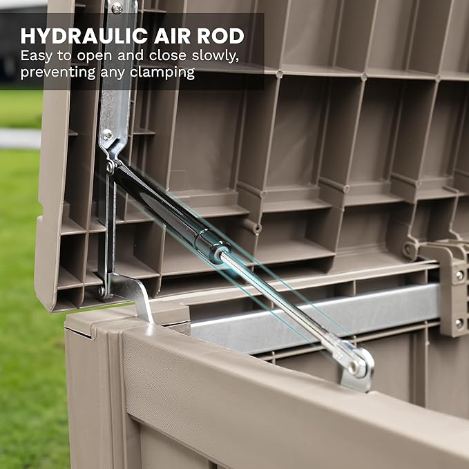 Heavy Duty Storage Box,Large Capacity Outdoor Storage Box is Made of Resin for Outdoor, Patio or Indoor Use.