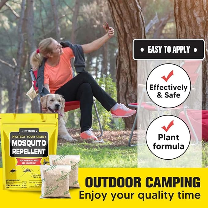 Mosquito Repellent Outdoor Patio, Mosquito Repellent Indoor, Natural Mosquito Repellents for Yard, Simply Hang Where There are Mosquitoes, Effective for 120 ft² and 90 days-8P