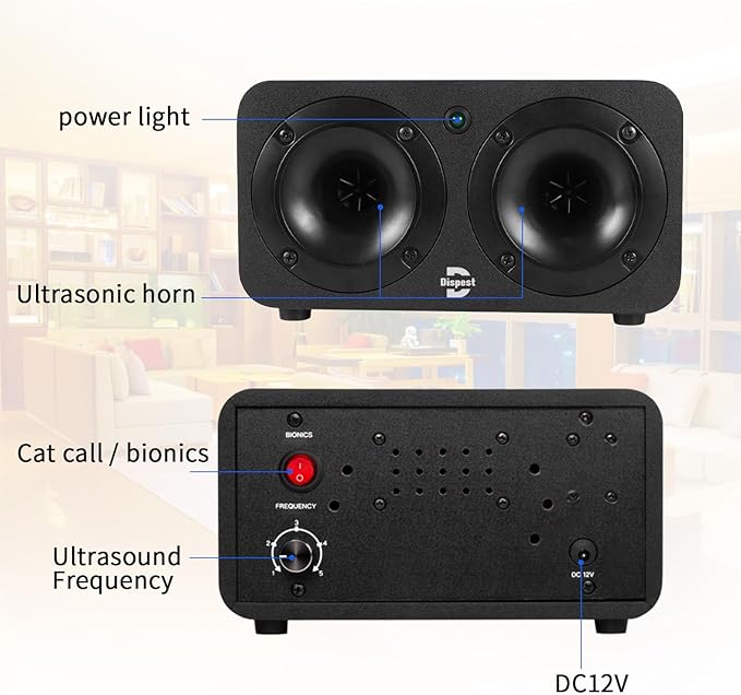 High Power Effective Plug-in Ultrasonic and Bionic, Rodent, Mouse Repeller for Building,Warehouse,Garage, Attic，Restaurant,Supermarket, and More. Coverage up to 2000 Square Feet When No Barriers