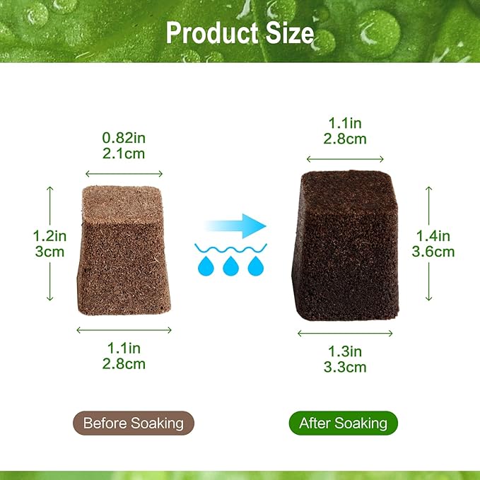 50 Pack Hydroponic Grow Sponges for Gardyn System - Seed Starter Plugs Cubes, Compatible with yCubes, 1.3x1.4x1.1 Inch Media Sponge