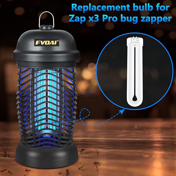 Replacement Bulb for X3,T6, T8, T9 K15 Bug Zapper Outdoor,15W,4-Pin Single U-Shaped Twin Tube Bulb