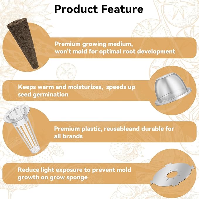 inbloom Vibrant Wildflower & Fruit Mixd Seed Pod Kit for AeroGarden, Ahopegarden Hydroponics Growing System, 12-Pods (350 Seeds+, Include Dwarf Sunflower, Marigold, Red Cherry Tomato, Red Strawberry