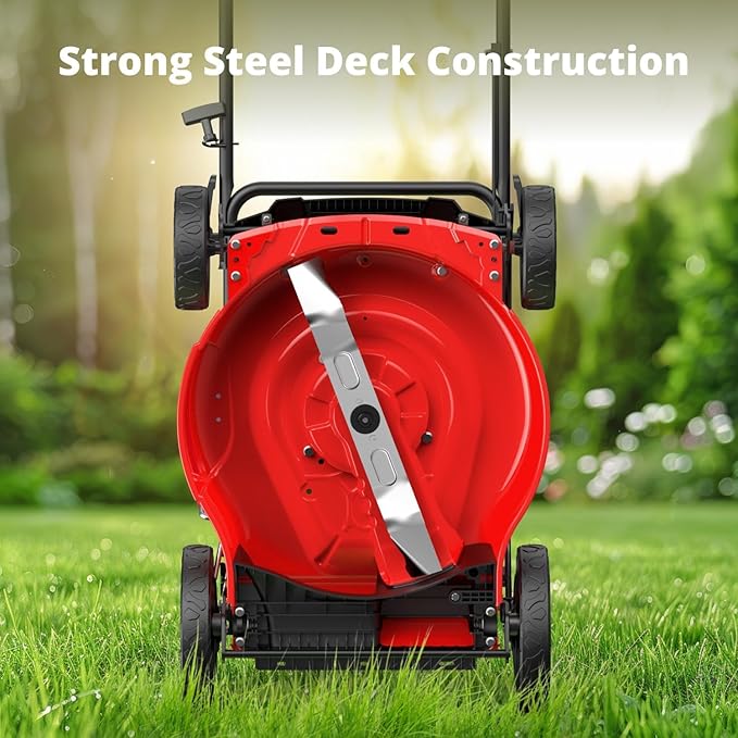 PowerSmart 21-Inch Gas Lawn Mower with B&S Engine, 3-in-1 (Bag/Mulch/Rear Discharge), Self-Propelled, 6 Cutting Heights, Durable Steel Deck, Rear-Wheel Drive