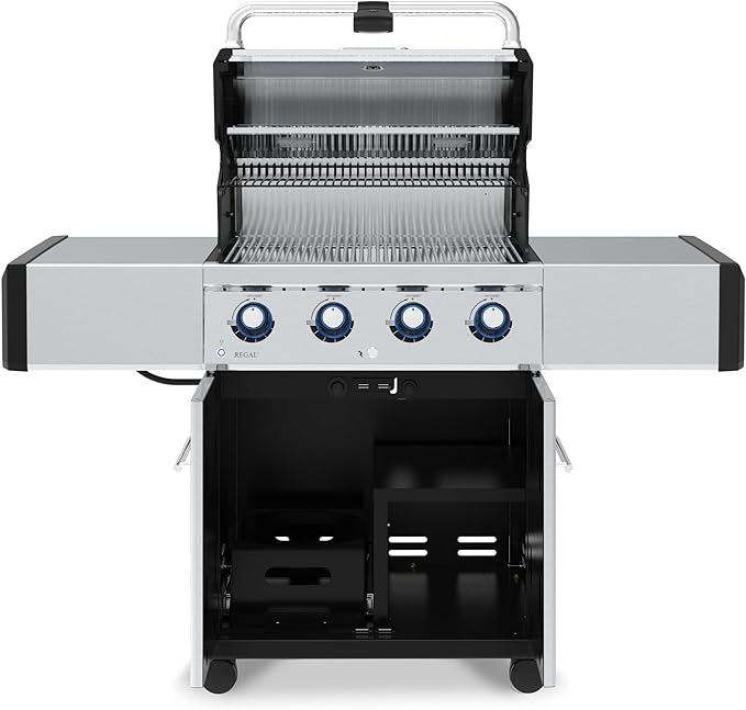 Broil King 956314 Regal S 420 Pro Propane Gas Grill, 4-Burner, Stainless Steel