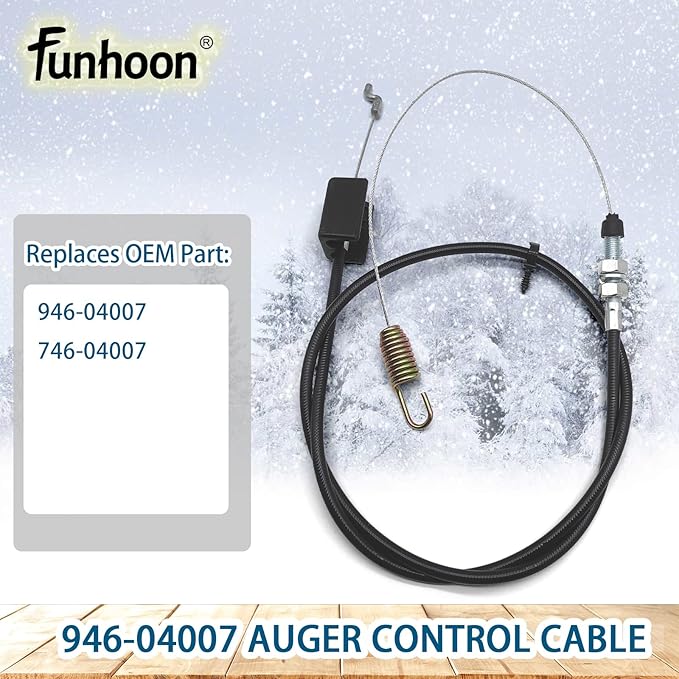 946-04007 Auger Control Cable for Yard Machines Craftsman Troy Bilt MTD Husky Cub Cadet Snow Blowers Replaces 746-04007