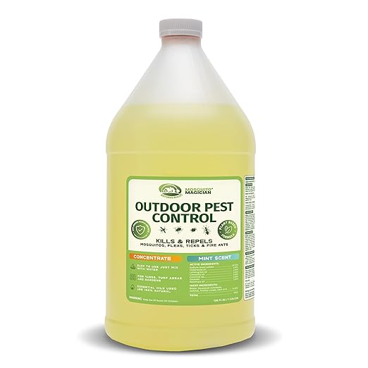 Mosquito Magician Liquid Concentrate - Kills Mosquitoes, Fleas, & Fire Ants, Use with Pump or Backpack Sprayers, Foggers, or Automatic Misting Machines, Ideal for Yards, Lawns, Patios, 1 Gallon - Mint