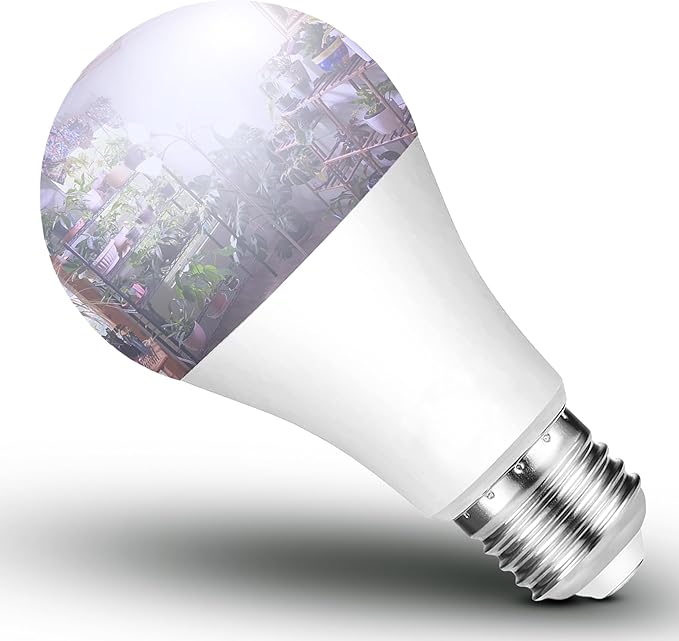 Full Spectrum Grow Light Bulbs 9W E26 A19 Sun Plant Growing Bulb 100W Equivalent with 5000K Red Blue LEDs for Indoor Small Plants Growing, Indoor Greenhouse, Indore Garden, Hydroponics, School, 1 Pack
