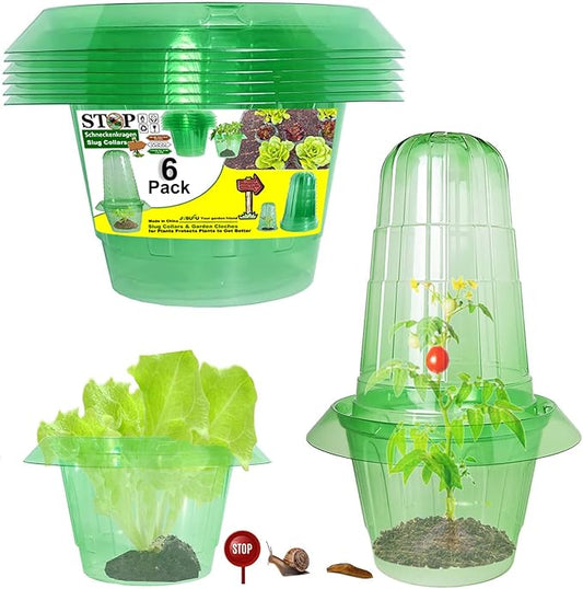 6 Pack Slug Collars for Plants,Medium-Sized Snail Protection Ring, Provides Effective Protection Against Snails for Your Salad Plants and Others Plants.