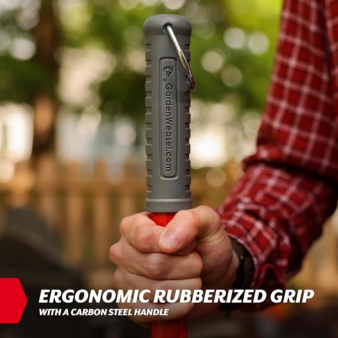 GARDEN WEASEL Medium Nut Gatherer Roller – Nut Collector Tool for Pecans, Hickory Nuts, Golf Balls and More – Yard Picker Upper with Durable Steel Cage and Ergonomic Handle - Newest Model