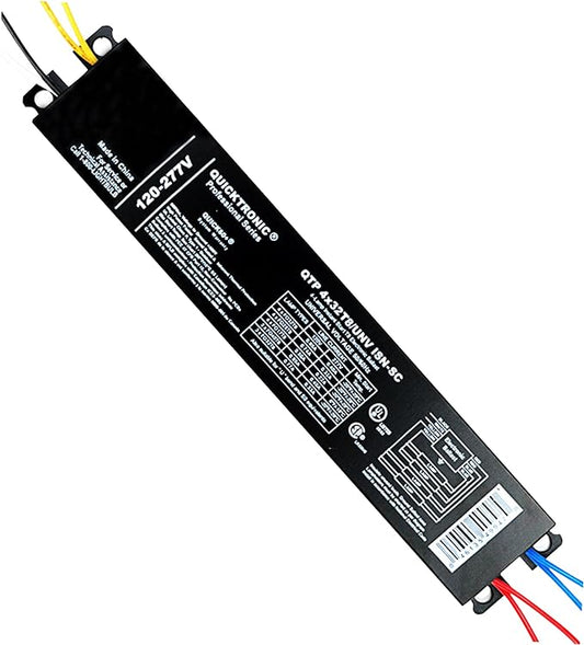 OHLECTRIC Replacement for Sylvania Ballast QTP4X32T8/UNV ISN-SC, Philips ICN-4P32-N, Keystone KTEB-432-UV-IS-N-P, for 4 Fluorescent T8 Lamps - 120-277V - 32 Watt
