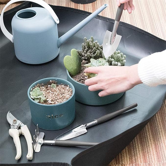 Gardening Plant Repotting Mat Transplanting Pad Square Mat Indoor Operating Tidy Flower Potting Change Soil Watering Pads Waterproof Oxford