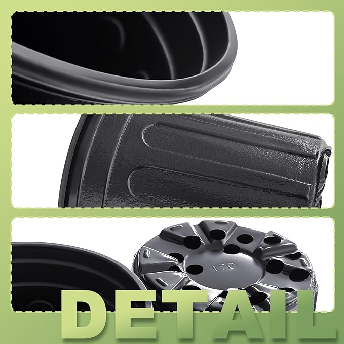 Anyumocz 60 Pcs 1 Gallon Flexible Plant Nursery Pots,Thickened Soft Plastic Seedling Pot with Holes,Flower Plant Container for Succulents,Cuttings,Transplanting,Home Garden(Black)