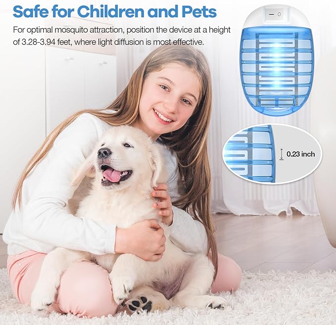 Indoor Bug Zappers, Mosquito Killer Indoor, Insect Traps for Home Mosquito Zapper for Baby & Pets, Kitchen, Living Room, Bedroom, Baby Room, Office (2 Pack)